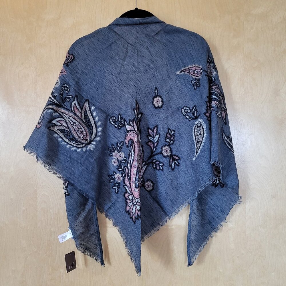 J. Jill Paisley Jacquard Scarf Blue
